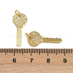 Brass Micro Pave Cubic Zirconia Pendants&nbsp;KK-C114-01G