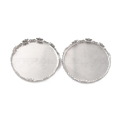 Non-Tarnish 316 Surgical Stainless Steel Cabochon Tray Settings&nbsp;STAS-I187-05A-P
