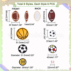 48Pcs 8 Style Computerized Embroidery Cloth Iron On/Sew On Patches&nbsp;DIY-PH0006-79