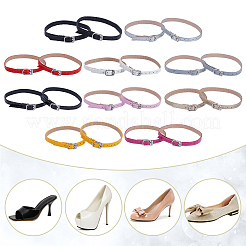 10 Sets 10 Styles Imitation Leather Women's Adjustable Detachable Anti-Loose Shoe Straps for High Heels&nbsp;FIND-WR0011-83