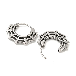 316 Surgical Stainless Steel Hoop Earrings&nbsp;EJEW-D096-08H-AS