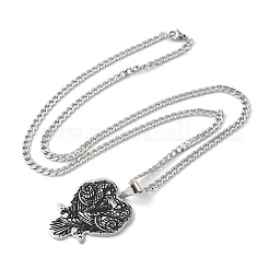 201 Stainless Steel Black Enamel Double Raven Pendant Necklaces&nbsp;LS-NJEW-H065-09P