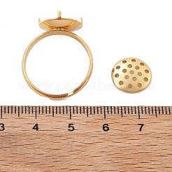 Brass Adjustable Ring Findings&nbsp;KK-K382-15A-G