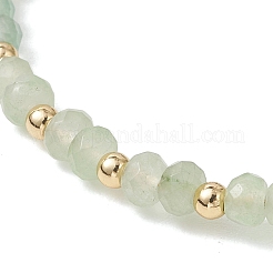 Dyed Natural Malaysia Jade & Brass Beaded Bangles for Women&nbsp;BJEW-JB13343-01