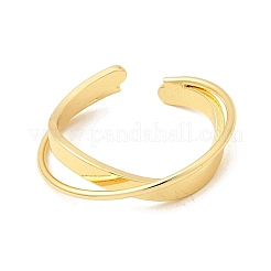 Brass Cuff Open Rings&nbsp;RJEW-D345-02G