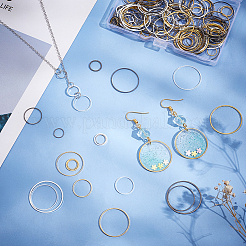180Pcs 18 Styles Brass Linking Rings&nbsp;KK-PH0009-99