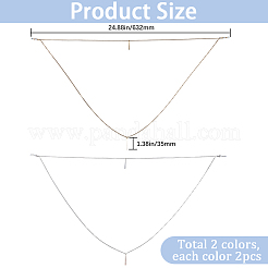 2Pcs 2 Colors Alloy Chains Neck Strap for Eyeglasses&nbsp;AJEW-GF0011-78