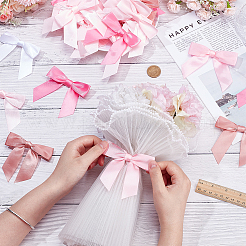75Pcs 5 Colors Polyester Bowknot&nbsp;AJEW-AR0005-15
