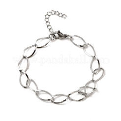 304 Stainless Steel Link Chain Bracelets for Women&nbsp;BJEW-A051-02P