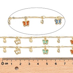 Rack Plating Brass Bar Link Chains&nbsp;CHC-A007-16KCG