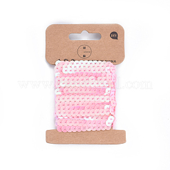 Plastic Paillette/Sequins Chain Rolls&nbsp;PVC-WH0005-01D