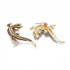 Gecko Alloy Brooch with Rhinestone&nbsp;JEWB-N007-079