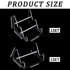 2Pcs 2 Style Acrylic Keyboard Display Stands with Platinum Plated Iron Supports&nbsp;ODIS-CP0001-13