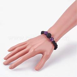 Natural Amethyst Beaded Necklaces & Stretch Bracelets Jewelry Sets&nbsp;SJEW-JS00918-05