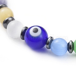 Cat Eye Beads Stretch Bracelets&nbsp;BJEW-JB04644