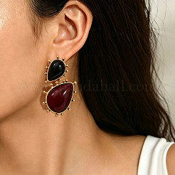 Alloy & Resin Stud Earrings for Women&nbsp;WGBD892-01