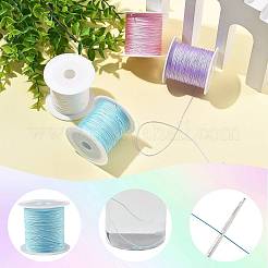 4 Rolls 4 Colors Round Nylon Chinese Knot Cord&nbsp;NWIR-FS0001-06A