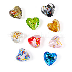 45Pcs 9 Styles Handmade Lampwork Silver Foil Glass Beads&nbsp;FOIL-TA0001-03