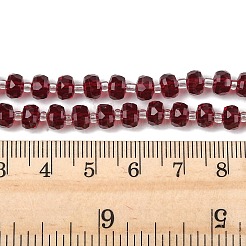 Transparent Glass Beads Strands&nbsp;X-GLAA-P076-01A-04