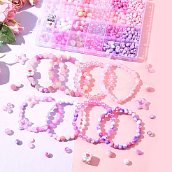 DIY Acrylic Round Beads Stretch Bracelet Making Kits&nbsp;DIY-FS0008-77