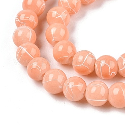 Drawbench Glass Beads Strands&nbsp;DGLA-S115-6mm-L21-A