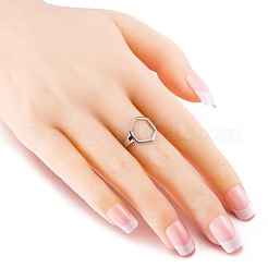 Adjustable Stainless Steel Finger Rings&nbsp;RJEW-EE0002-01P