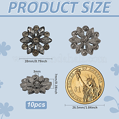 10Pcs Alloy Rhinestone Shank Buttons&nbsp;BUTT-FG0001-41D