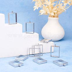 Alloy Open Back Bezel Big Pendants&nbsp;PALLOY-TA0021-02P