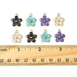 30Pcs 5 Colors Alloy Enamel Pendants&nbsp;ENAM-FS0002-07