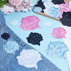 24Pcs 12 Styles Computerized Embroidery Cloth Iron On/Sew On Patches&nbsp;PATC-HY0001-78