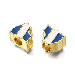 Rack Plating Brass Enamel European Beads&nbsp;KK-M079-05G