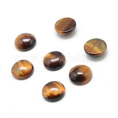Natural Tiger Eye Gemstone Cabochons&nbsp;G-T020-8mm-26-1