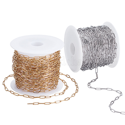 Ss Cable Chain Wholesale 10m 2 Style Stainless Steel Cable Chains - Pandahall.com