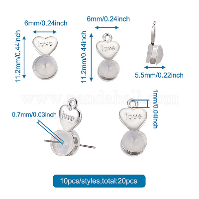 20Pcs 2 Styles Silicone Ear Nuts&nbsp;FIND-TA0001-47B-1