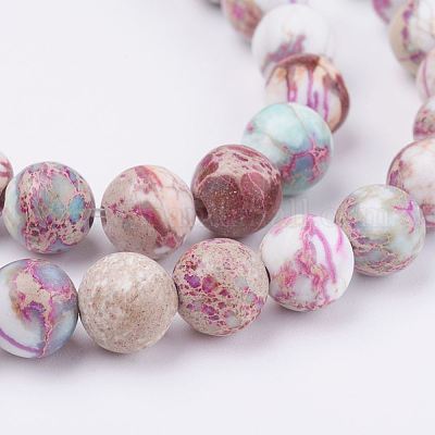 Natural Imperial Jasper Beads Strands&nbsp;G-E358-8m-01-1