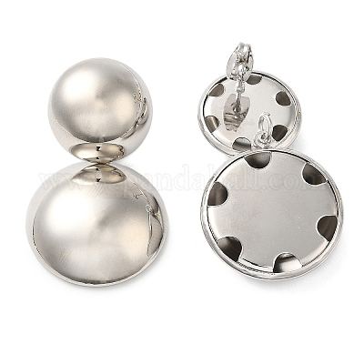 Brass Stud Earrings for Women&nbsp;EJEW-B057-06P-1