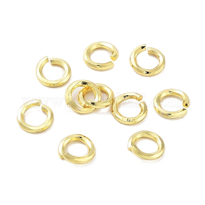 Rack Plating Brass Open Jump Rings&nbsp;KK-A205-08G-1