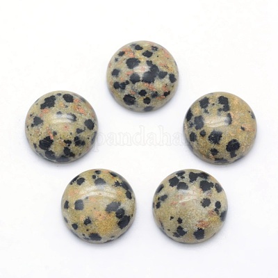 Natural Dalmatian Jasper Cabochons&nbsp;G-P393-R33-12mm-1