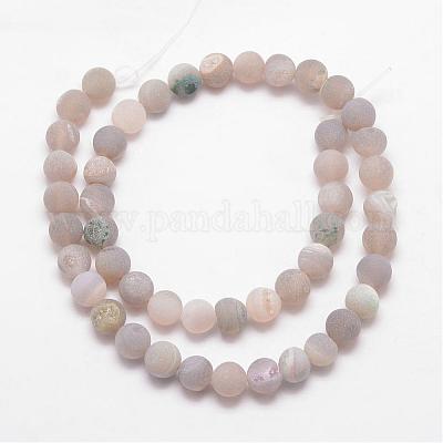 Natural Druzy Geode Agate Bead Strands&nbsp;G-K166-09-10mm-08-1