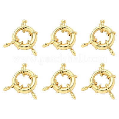 Rack Plating Brass Spring Ring Clasps&nbsp;KK-YW0001-47-1