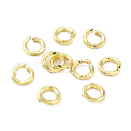 Rack Plating Brass Open Jump Rings KK-A205-08G-1