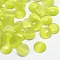 Cat Eye Cabochons, Half Round, Green Yellow, 12x3mm