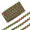 Polyester Ribbons, with PET Sequin, Colorful, 5/8 inch(15mm), 10yards/skein
