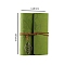 PU Leather Cover Binder Notebooks, Travel Journal, with String, Leaf Pendants & Kraft Paper, Rectangle, Olive Drab, 145x110mm
