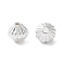 Alloy Spacer Beads, Long-Lasting Plated, Grooved, Bicone, Silver, 5.3x5mm, Hole: 1.2mm