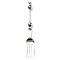 201 Stainless Steel Tableware, Beadable Flatware, with Alloy Findings, Fork, Stainless Steel Color, 164x23.6x16mm