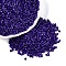 Baking Paint Glass Seed Beads, Cylinder, Dark Slate Blue, 2.5x2mm, Hole: 1.4mm, about 45359pcs/pound