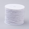 Elastic Cords, Stretchy String, for Bracelets, Necklaces, Jewelry Making, White, 0.6mm, about 37.18~40.46 yards(34~37m)/roll