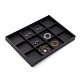 Stackable Wood Display Trays Covered By Black Leatherette&nbsp;PCT106-2