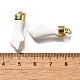 Brass Enamel Pendants&nbsp;KK-Q043-29B-02-3